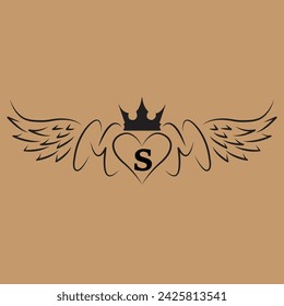 S-letter Love Vector T-Shirt design