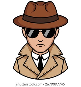 desenho de sleuth ilustração de vetor isolado em fundo branco