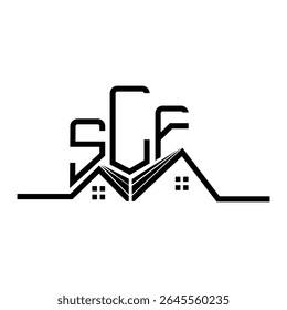 Diseño de logotipo de SLF Real State, logotipo simple y moderno de SLF. SLF diseño de alfabeto de lujo  