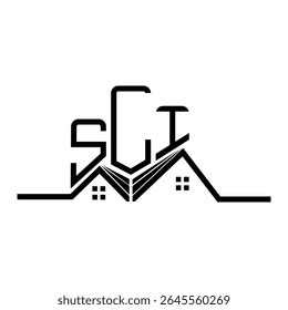 SLI Real State logo design, SLI logotipo simples e moderno. SLI design de alfabeto luxuoso  