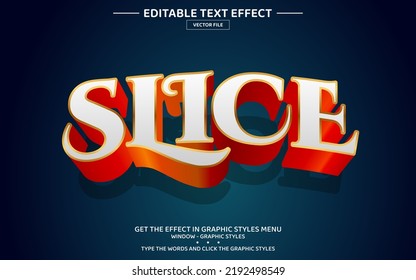 Slice 3D editable text effect template