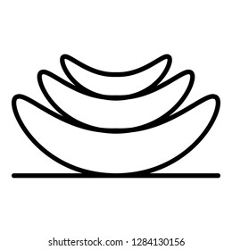 Slice of aloe icon. Outline slice of aloe vector icon for web design isolated on white background
