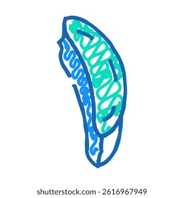 slice aloe vera doodle icon sketch vector. slice aloe vera sign. isolated symbol illustration