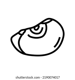 slice apple cut fruit line icon vector. slice apple cut fruit sign. isolated contour symbol black illustration