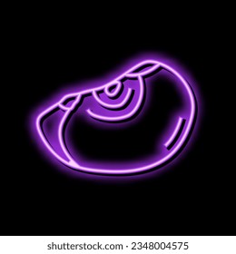 corte en rodajas de manzana fruta de neón vector de señal de luz. ilustración de corte de manzana de corte de corte de rodaje