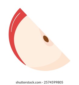 slice apple fruit icon isolated