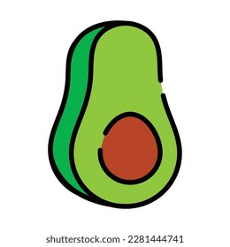 Slice-Avocado-Symbol einzeln
