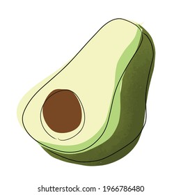 a slice of avocado sticker