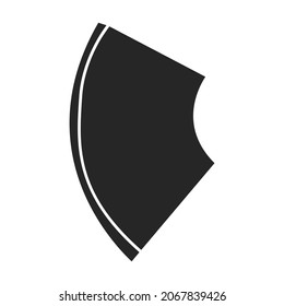 Slice avocado Vektorsymbol.Schwarz Vektorsymbol einzeln auf weißem Hintergrund Slice avocado.
