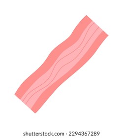 Slice of bacon Ingredient for pizza. Vector illustration