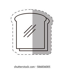 slice bread bakery icon vector illustration eps 10