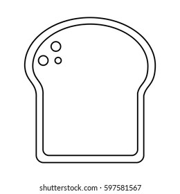 slice bread bakery thin line
