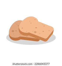 slice of bread flat design style with good quality