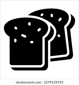 Slice Bread Icon Element For Design
