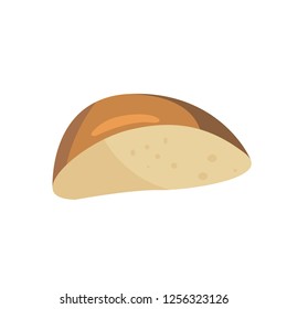 Slice of bread illustration, Bread, bakery, wheat. Food concept. Vector illustration can be used for topics like food, bakery, pastries, confectionery shop