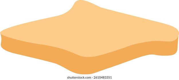 Slice of Bread Illustration Simple Vector