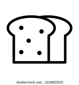  slice bread line icon illustration vector graphic