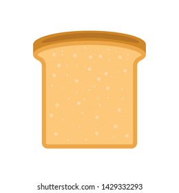 Slice of bread vector design illustration isolated on white background