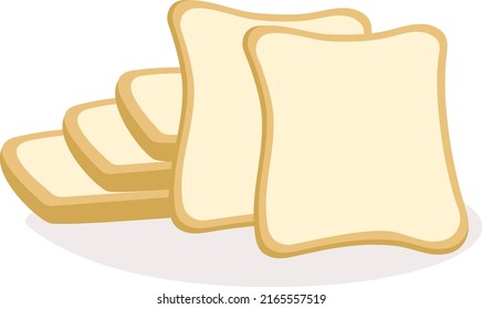 slice of bread vector illustration cartoon