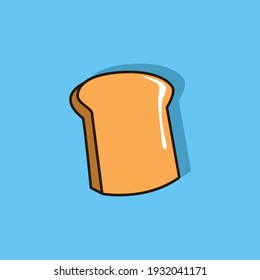 Slice of bread vector simple design