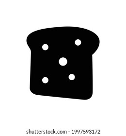 Slice of bred vector icon, isolated on white background
