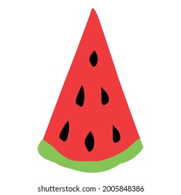 Eine Scheibe hellfarbener Wassermelone. Wassermelone für Gewebe.