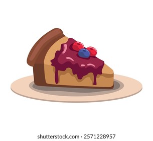 slice cake dessert isolated icon