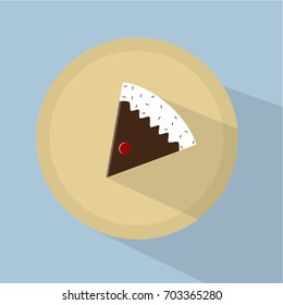Slice of Cake Flat Icon