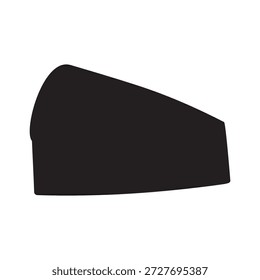 Vector negro dibujado a mano de la silueta de la rebanada de la torta, forma áspera simple, icono minimalista del postre