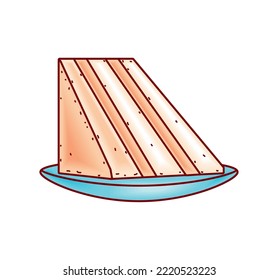 slice cake icon isolated style