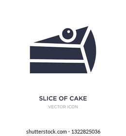 slice of cake icon on white background. Simple element illustration from Party concept. slice of cake sign icon symbol design.