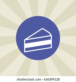 slice of cake icon. sign design. background