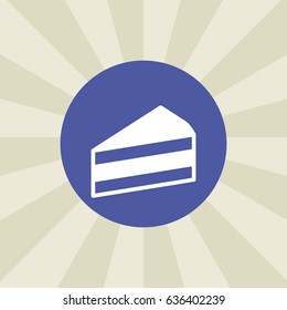 slice of cake icon. sign design. background
