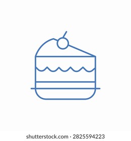 slice of cake icon sign vector