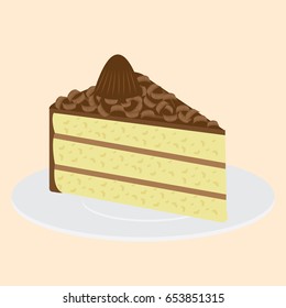 Slice of Cake on plate