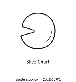 Slice Chart Outline Icon Design illustration. Media Control Symbol on White background EPS 10 File