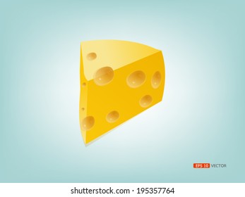 Slice of cheese or cheese cubes.vector eps 10