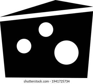 Trozo de queso, ilustración, vector sobre fondo blanco