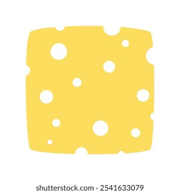 Schnittkäse einzeln auf weißem Hintergrund, flacher Stil