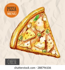 A slice of cheese pizza