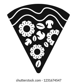 Slice cheese pizza icon. Simple illustration of slice cheese pizza vector icon for web design isolated on white background