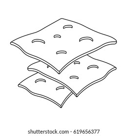 Slice cheese for a sandwich.Burgers and ingredients single icon in outline style vector symbol stock illustration.