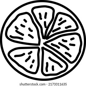 slice of citrus on a white background