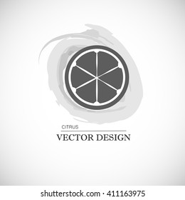 Slice of citrus.  Vector design