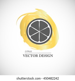 Slice of citrus. Vector design