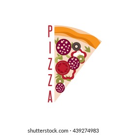 Slice Classical Italian Pizza Vector Stock Vector (Royalty Free ...