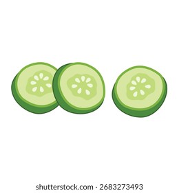 Rebanada de pepinos ilustración vegetal