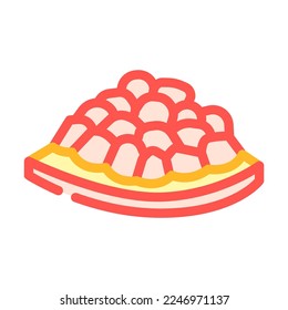 slice cut pomegranate color icon vector. slice cut pomegranate sign. isolated symbol illustration