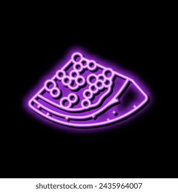 rebanada de granada de corte vector de signo de luz de neón. rebanada de corte de granada signo. símbolo aislado ilustración