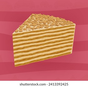 Ropa de deliciosa tarta de napoleón.